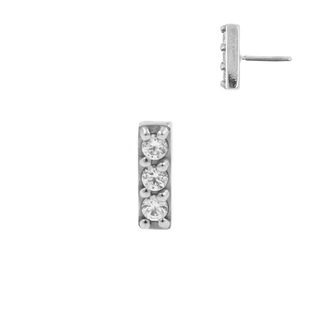 Nickel-Free Stainless Steel Zirconia Bar Silver