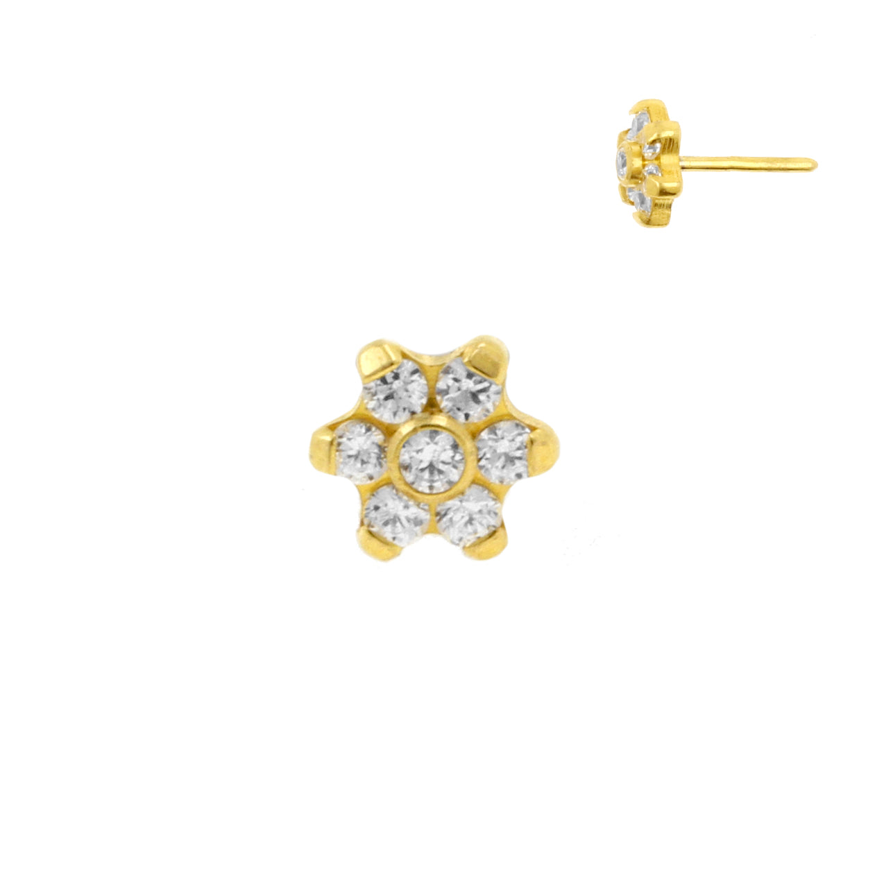 Titanium Zirconia Flower - Gold