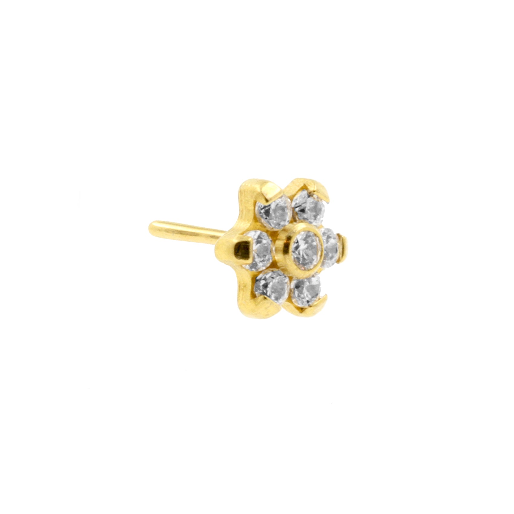 Titanium Zirconia Flower - Gold