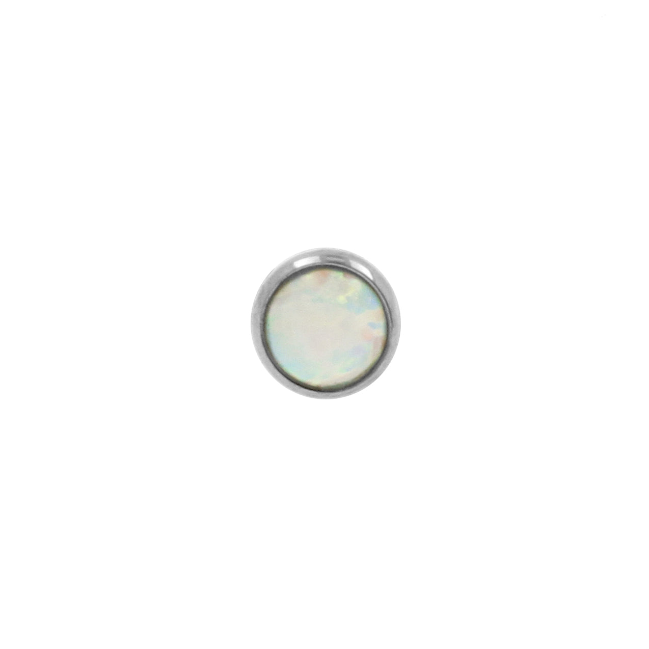 Titanium Opal Disc - White Opal