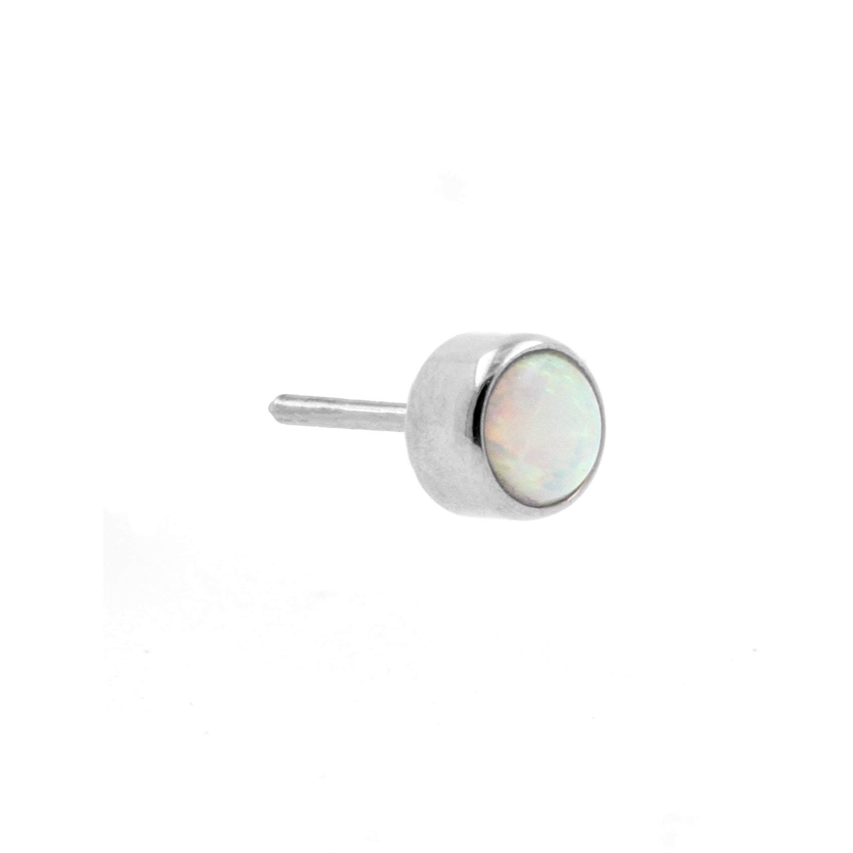 Titanium Opal Disc - White Opal