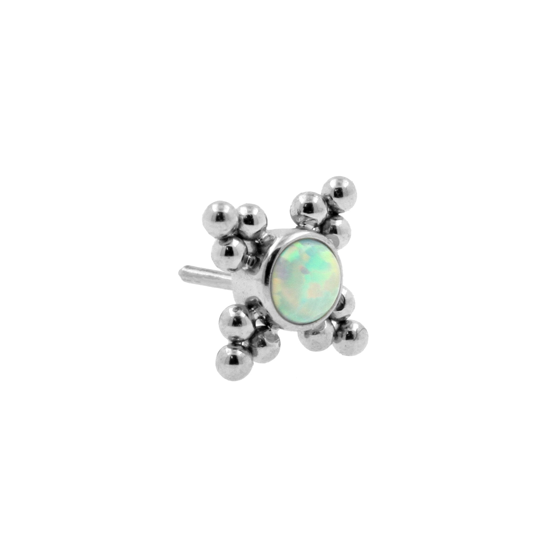 Titanium Opaal Cluster - Light Green Opal