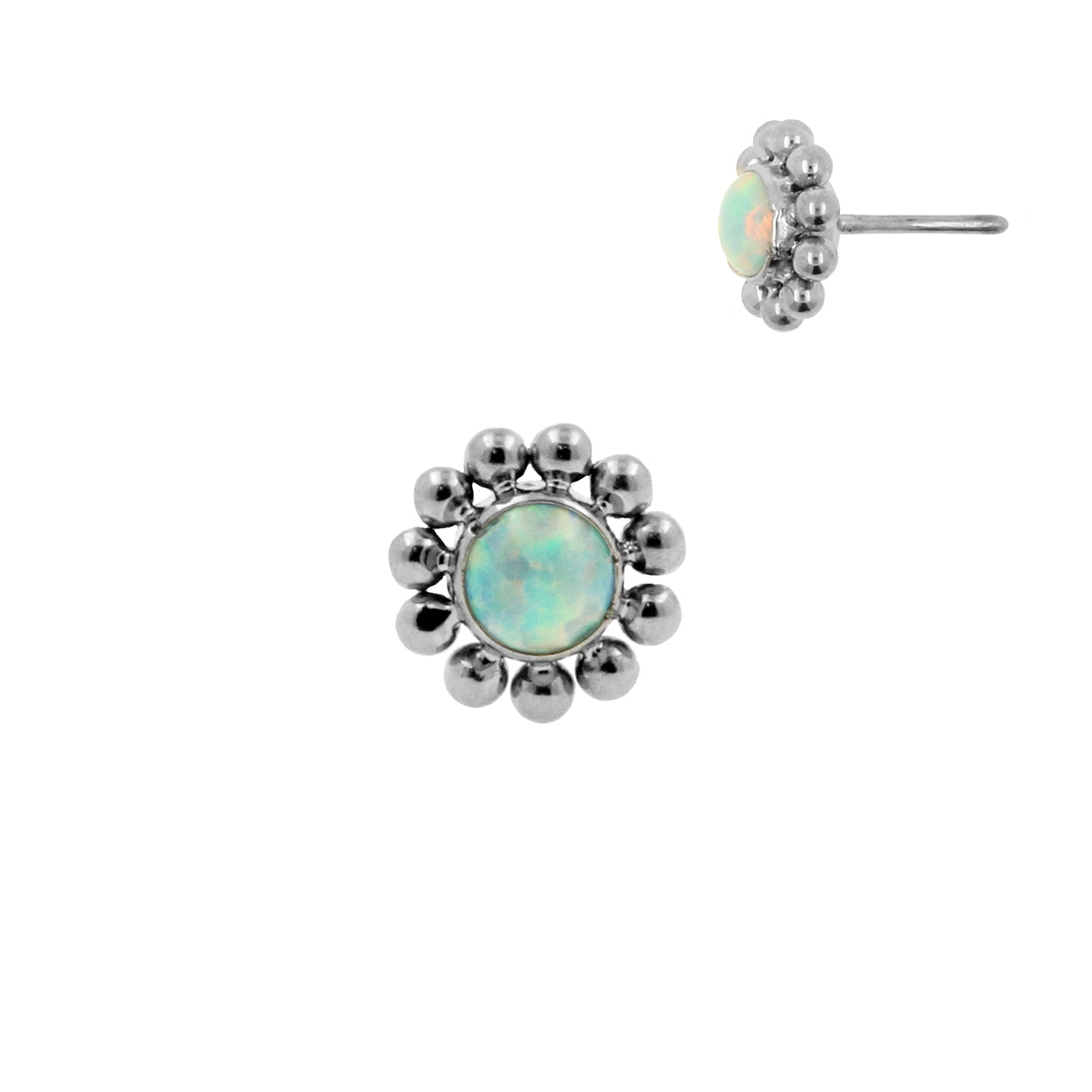 Titanium Opaal Cluster - Light Green Opal