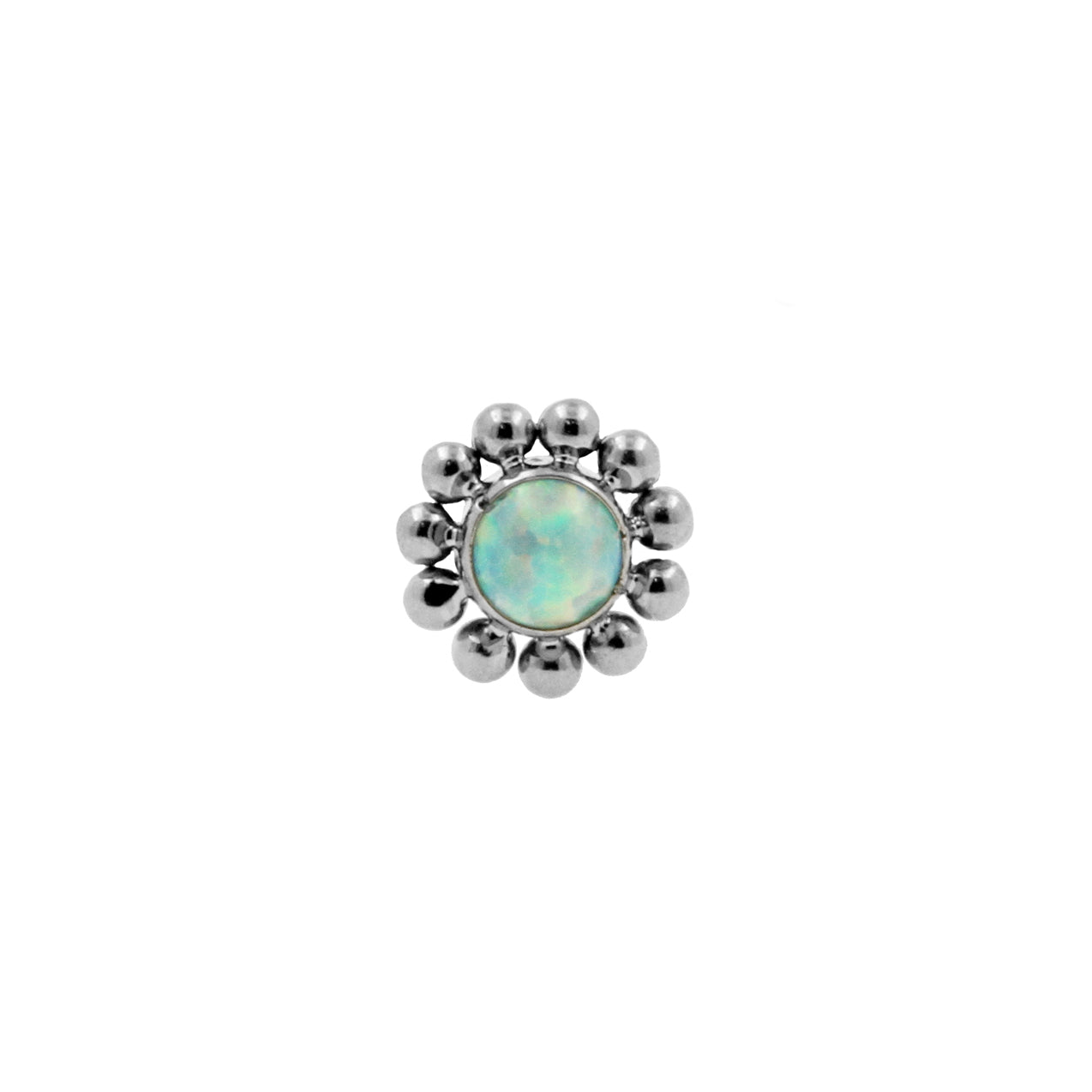 Titanium Opal Cluster - Light Green Opal