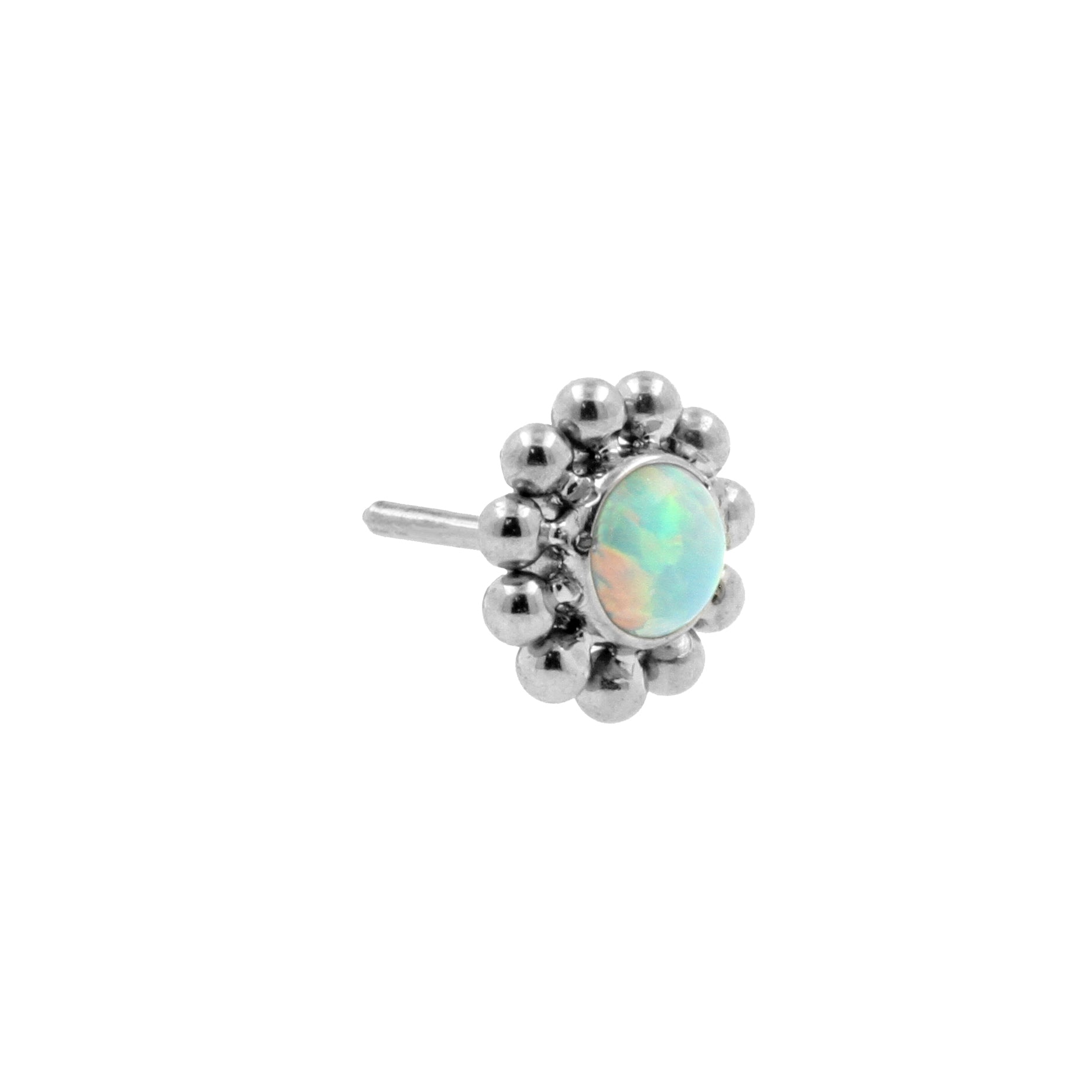 Titanium Opaal Cluster - Light Green Opal