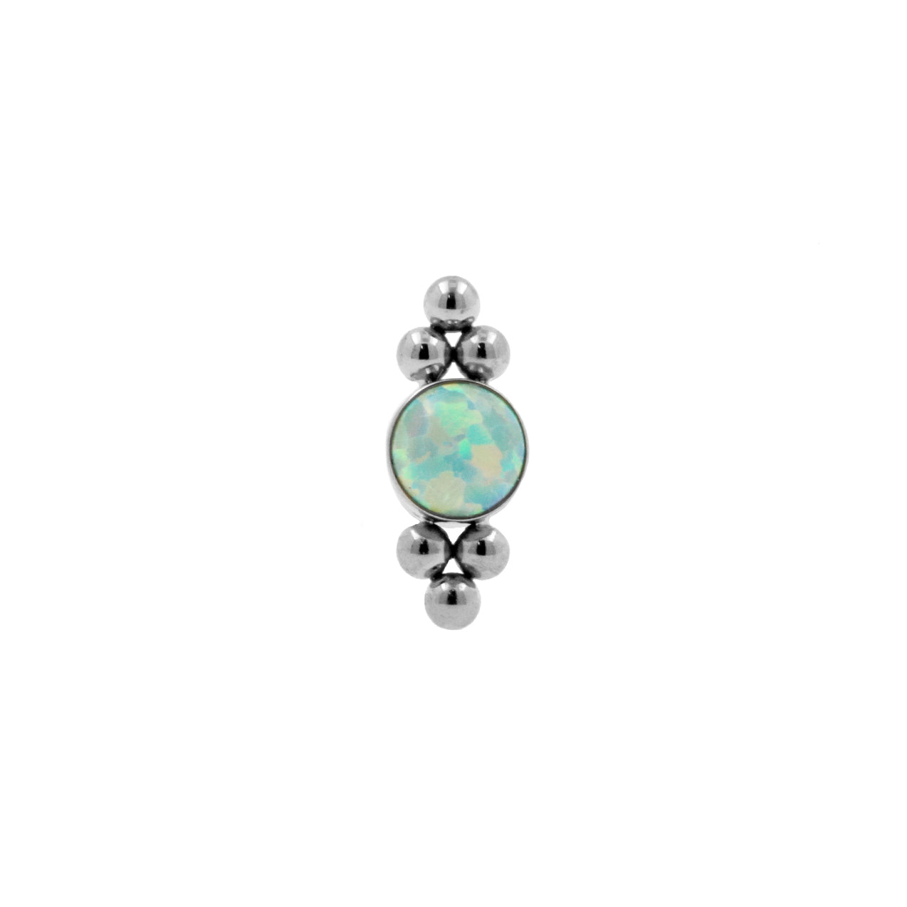 Titanium Opal Cluster - Light Green Opal