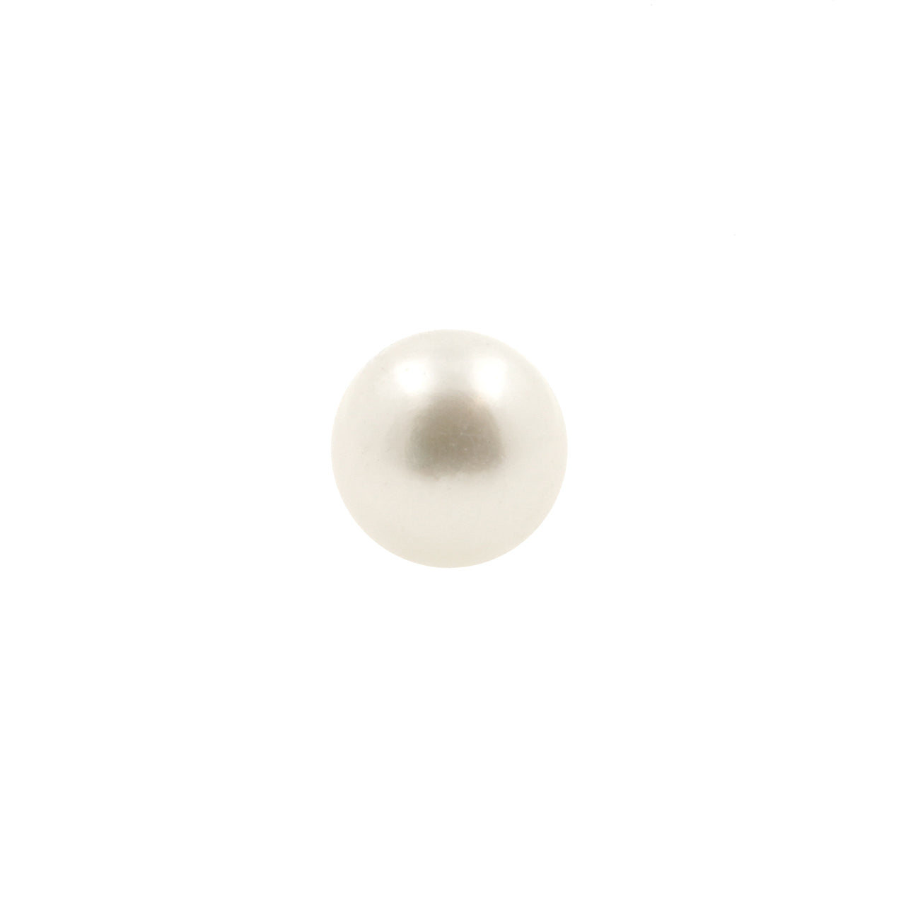 Titanium Fresh Water Pearl Ball - White