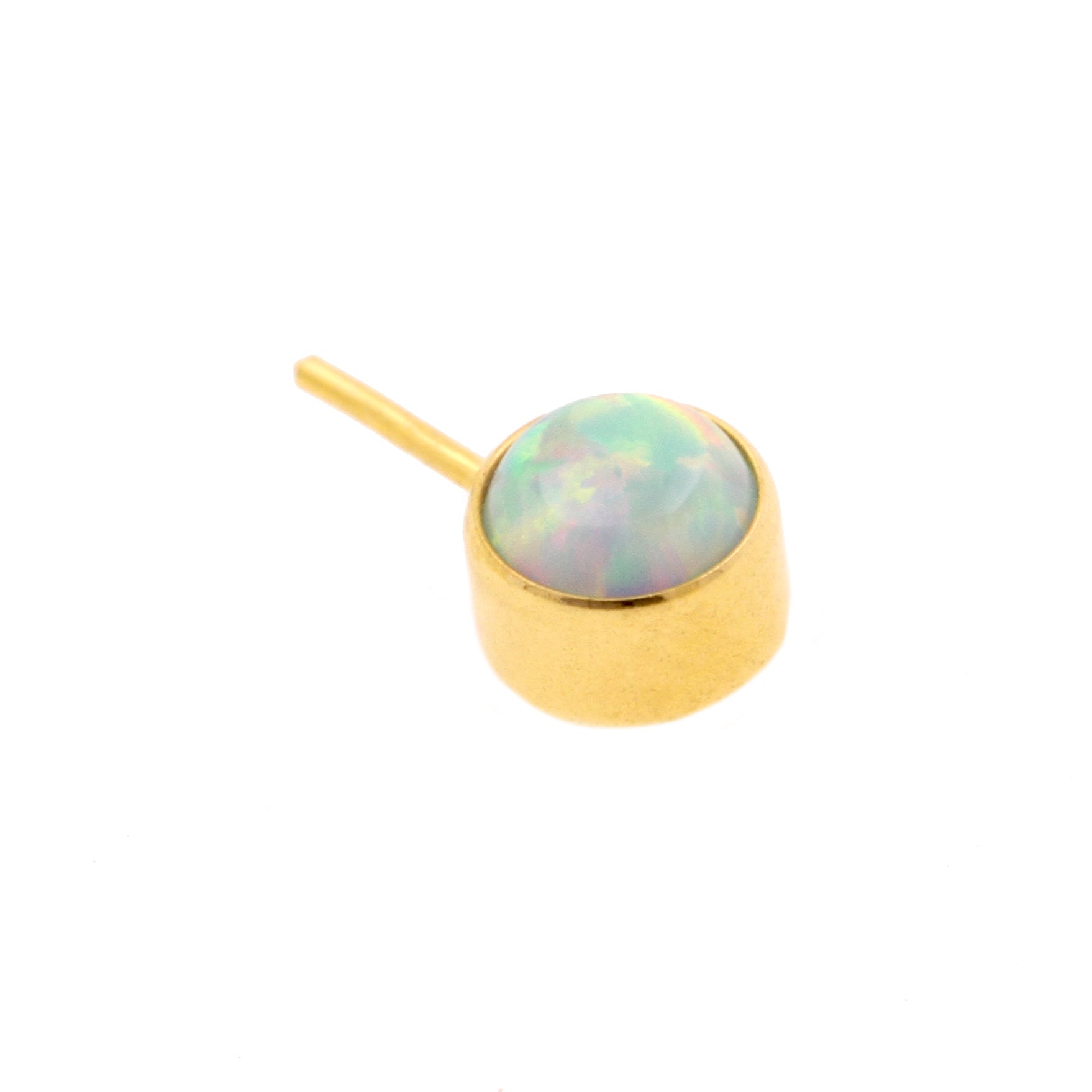 Titanium Opal Disc 90 Degrees - Light Green Opal