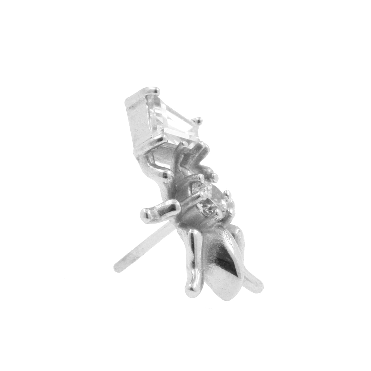 Nickel-Free Stainless Steel Trapezoid Beetle Attachment - Silver