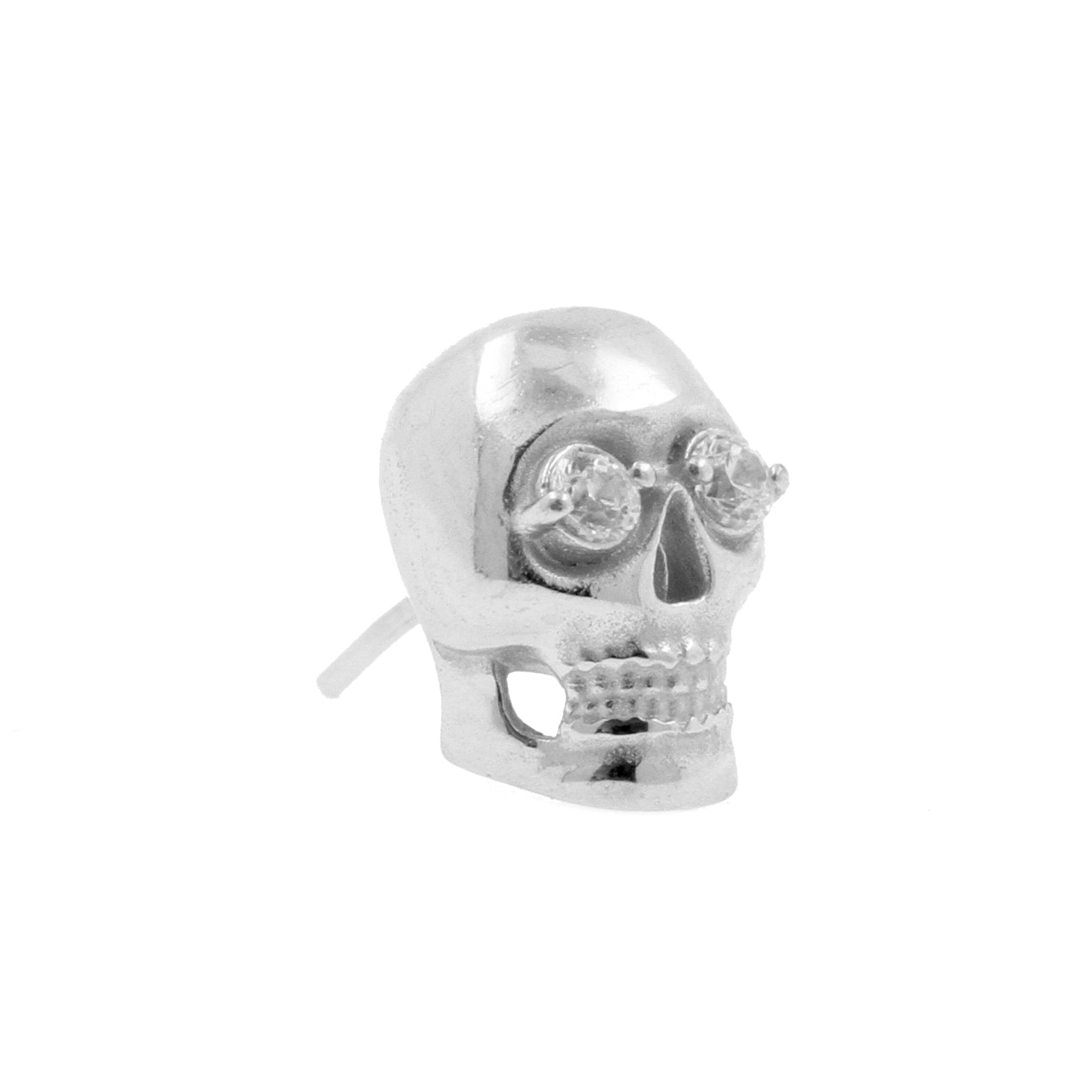 Nickel-Free Stainless Steel Skull Attachment - Silver