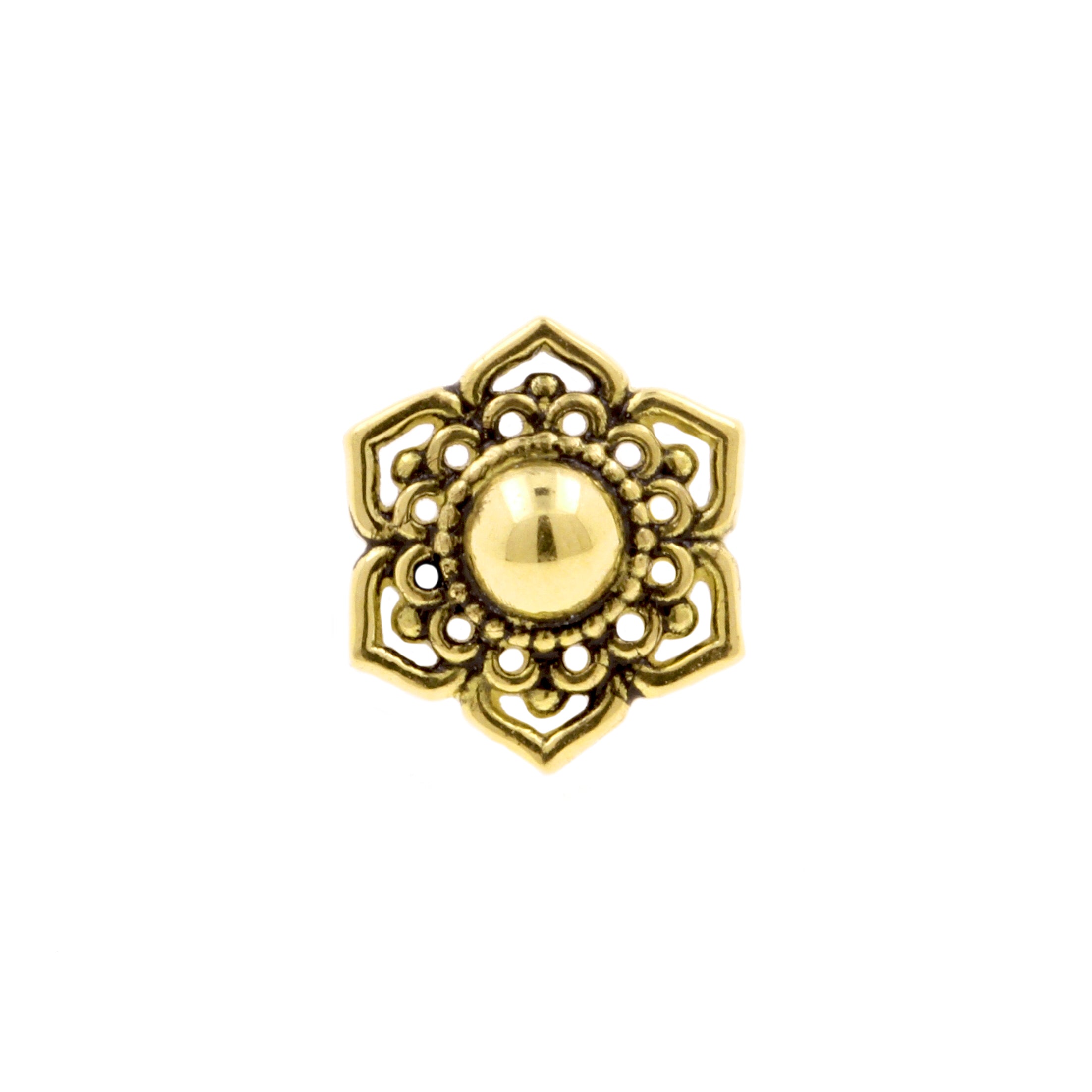 18 Karat Gold Tribal Flower