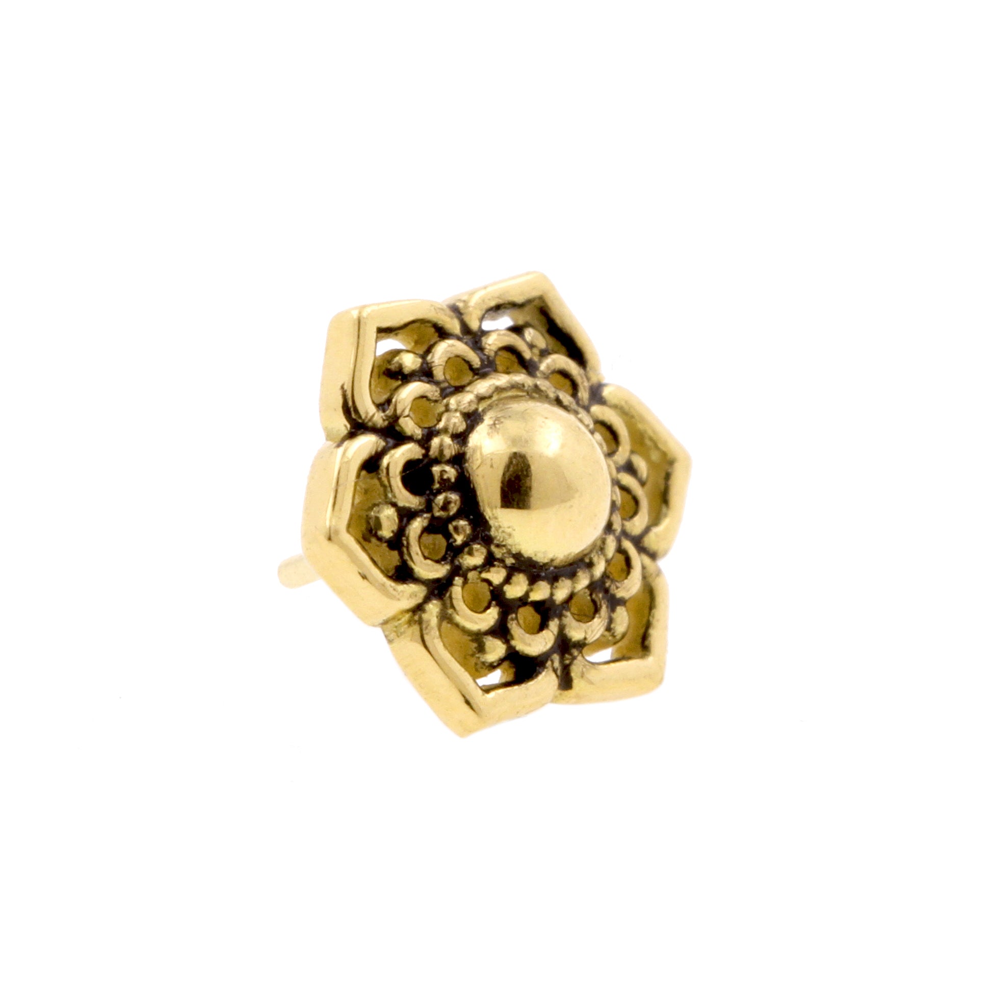 18 Karat Gold Tribal Flower