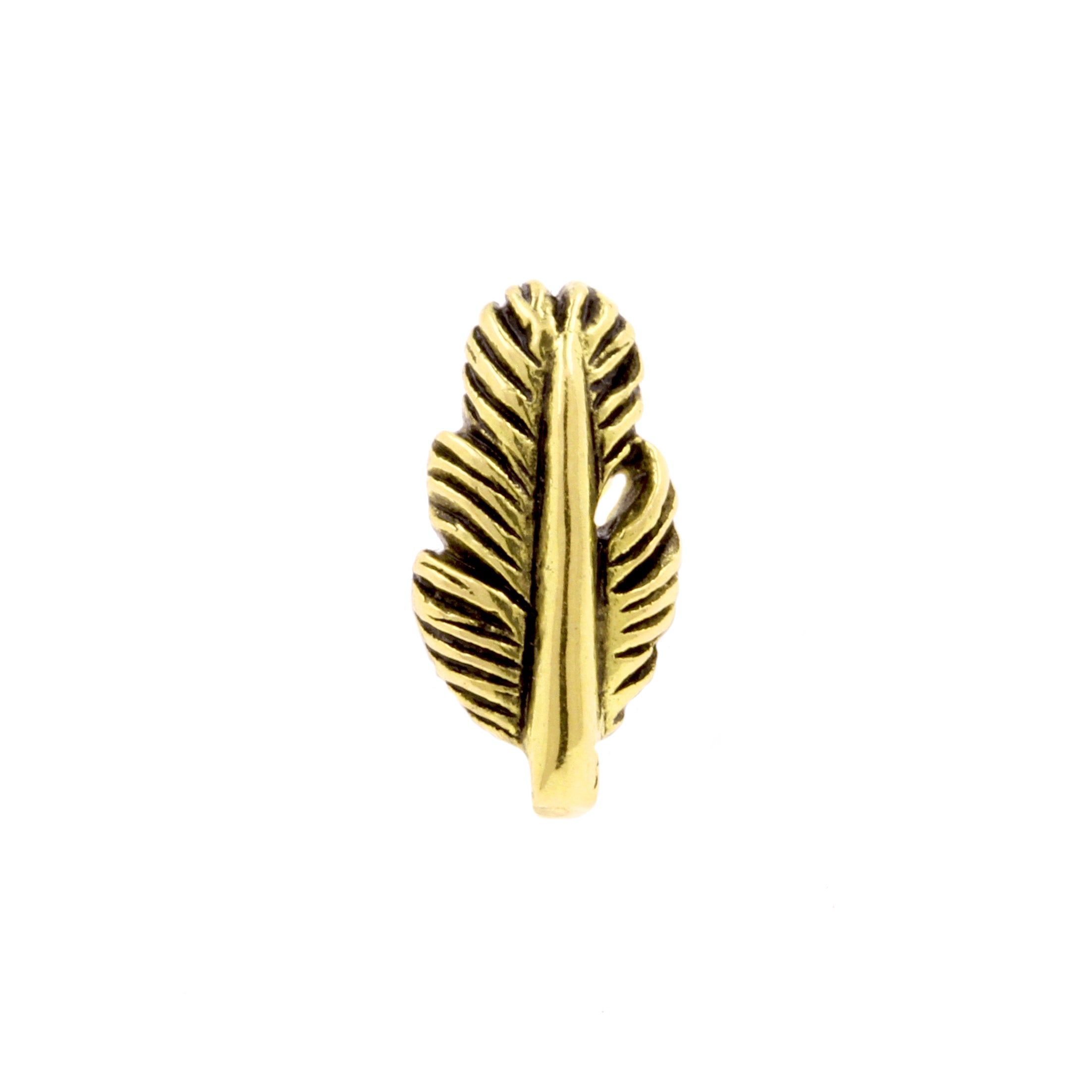 18 Karat Gold Feather