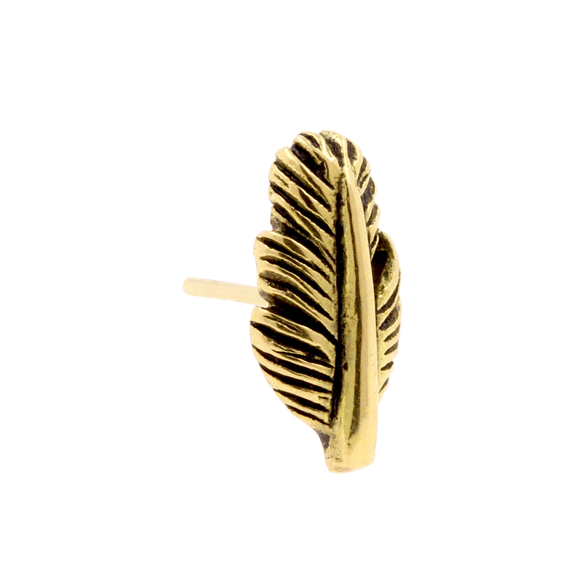 18 Karat Gold Feather