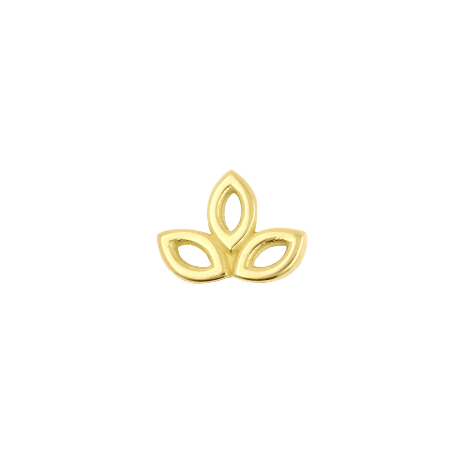 18 Karat Gold Three Leaves