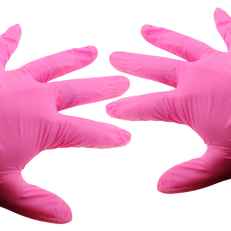 Nitril Pink Gloves - 8 Pieces Pink