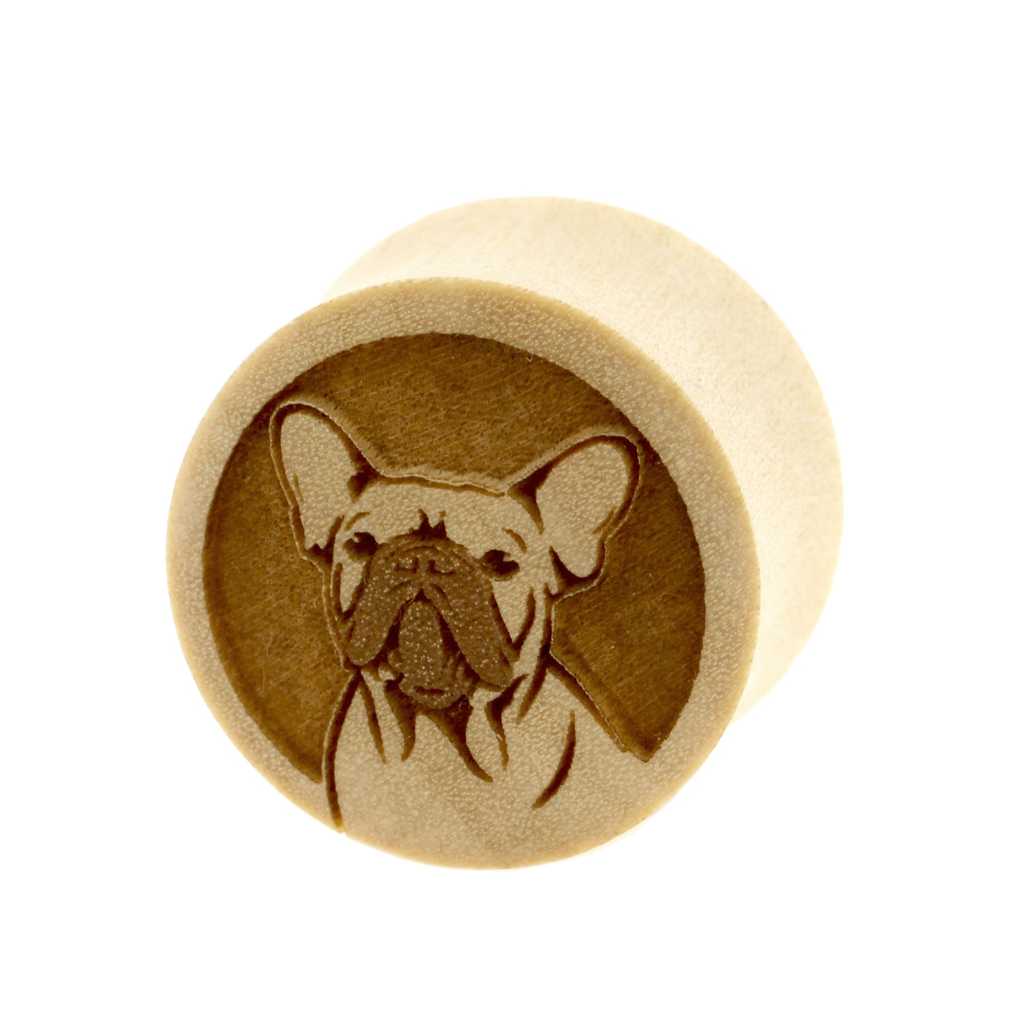 Wood Frenchies Plugs - Crocodile Light Brown