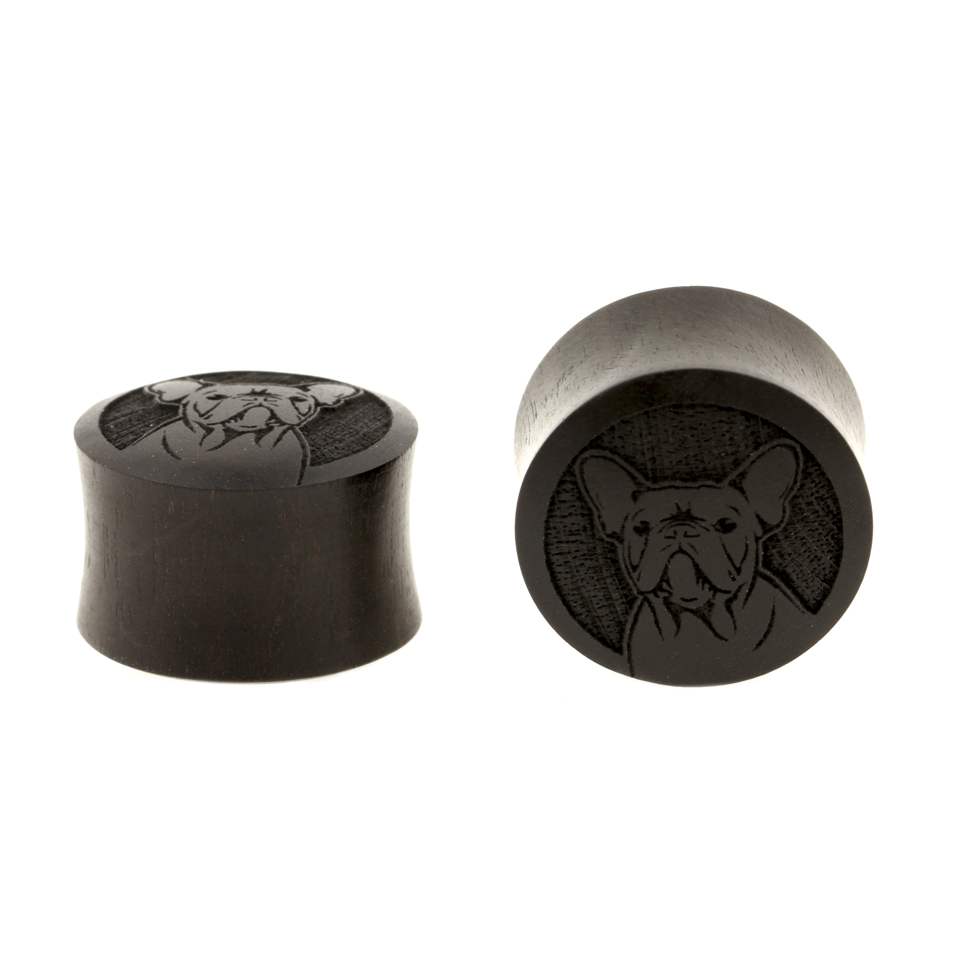 Wood Frenchies Plugs - Areng Black