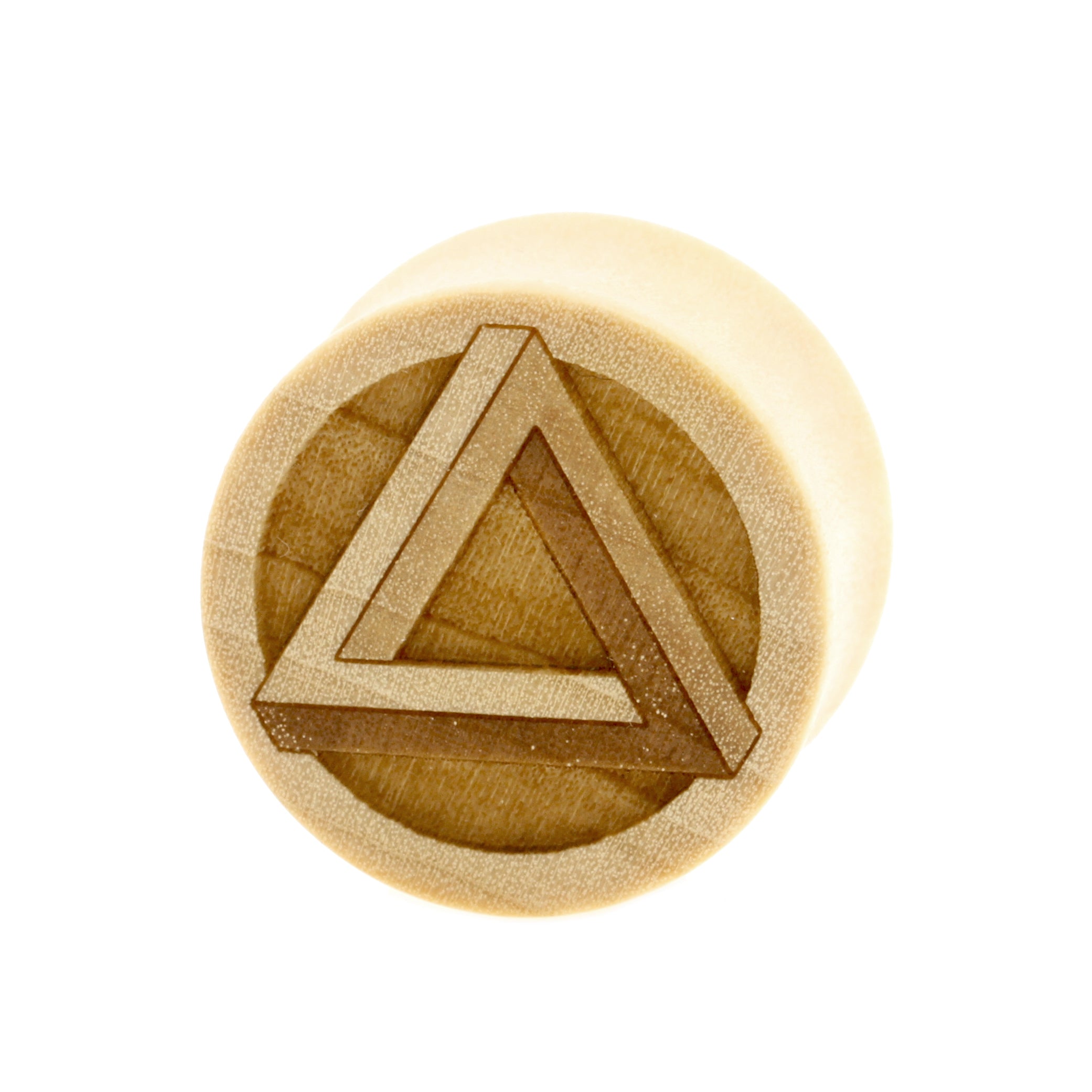 Wood Penrose Triangle Plugs - Crocodile Light Brown