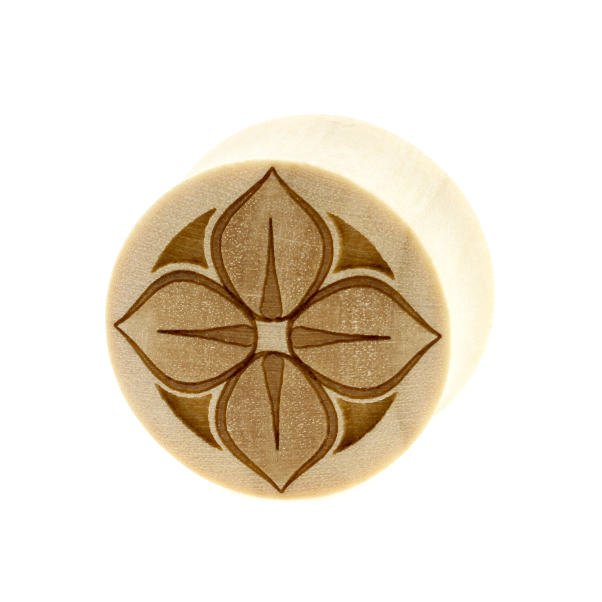 Wood Lotus Plugs - Crocodile Light Brown