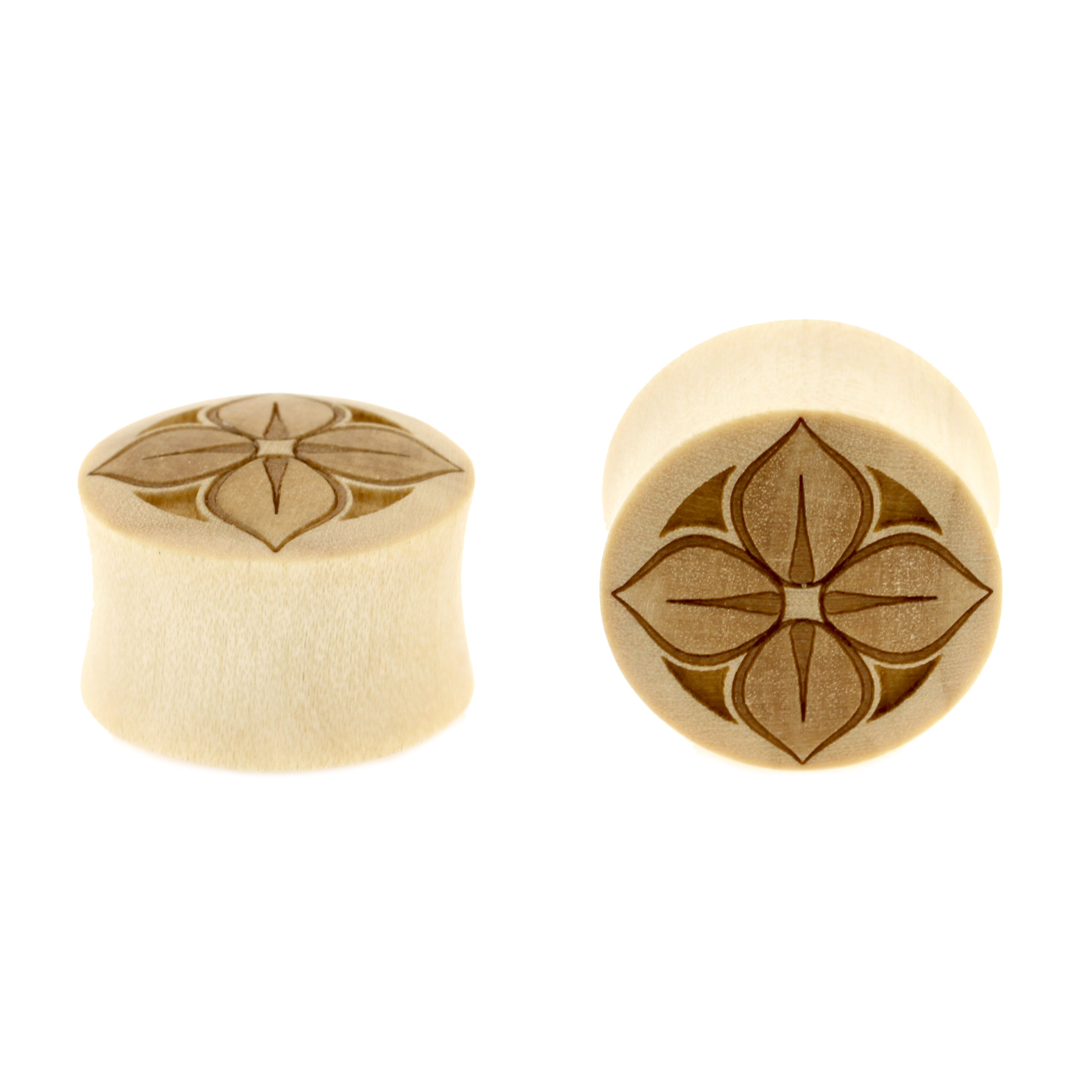 Wood Lotus Plugs - Crocodile Light Brown