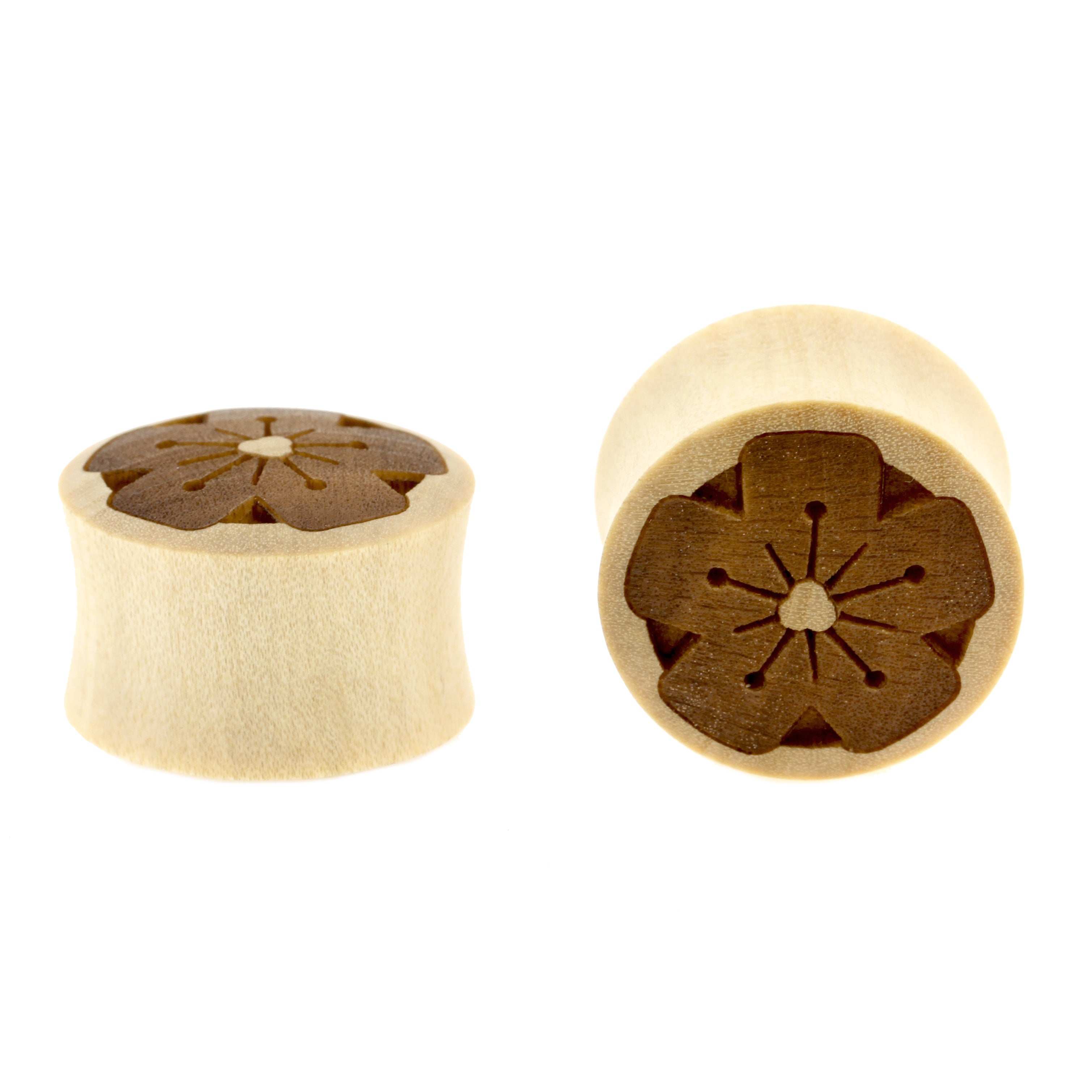 Wood Sakura Plugs - Crocodile Light Brown