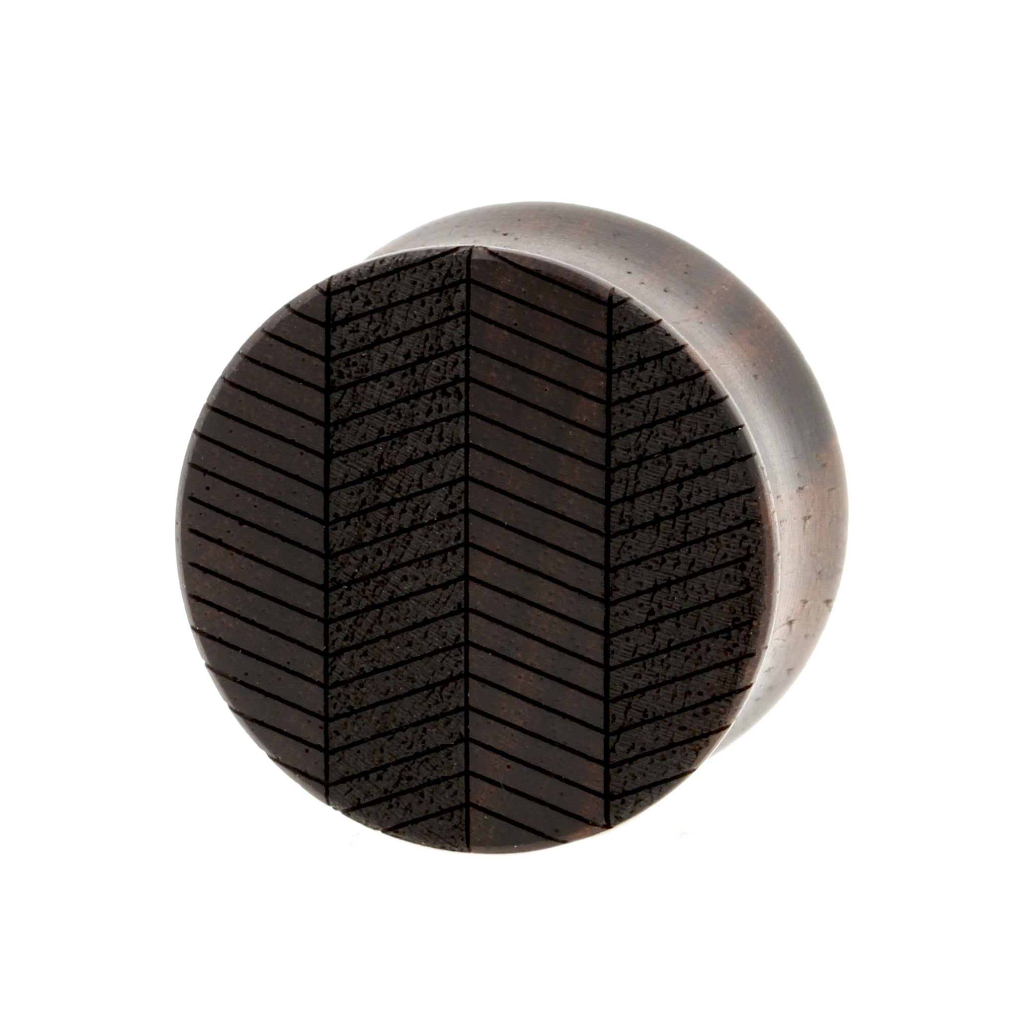 Wood Zig Zag Plugs - Sono Dark Brown