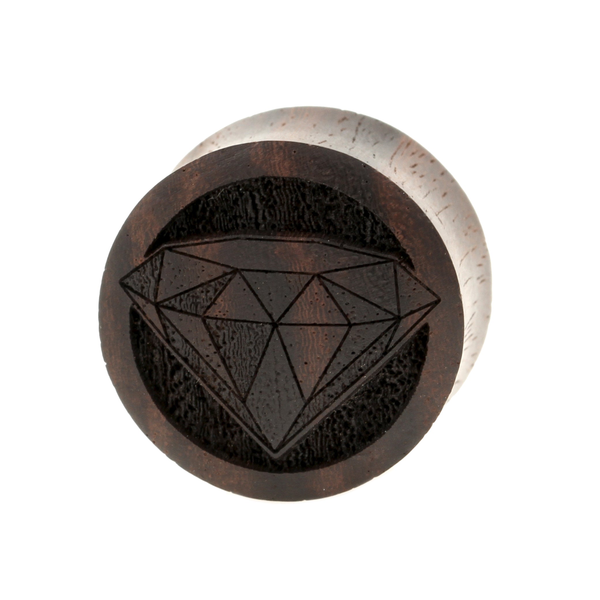 Wood Diamond Plugs  - Sono Dark Brown