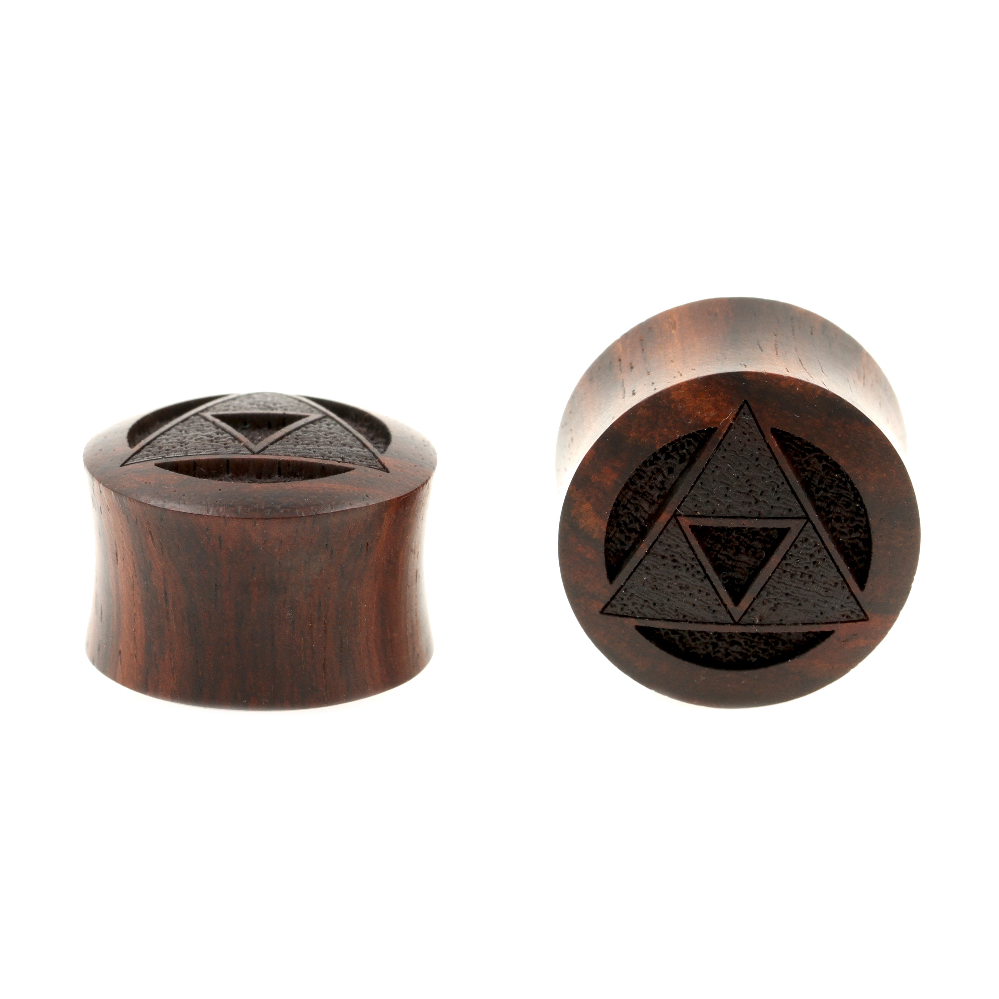 Wood Triforce Plugs  - Sono Dark Brown