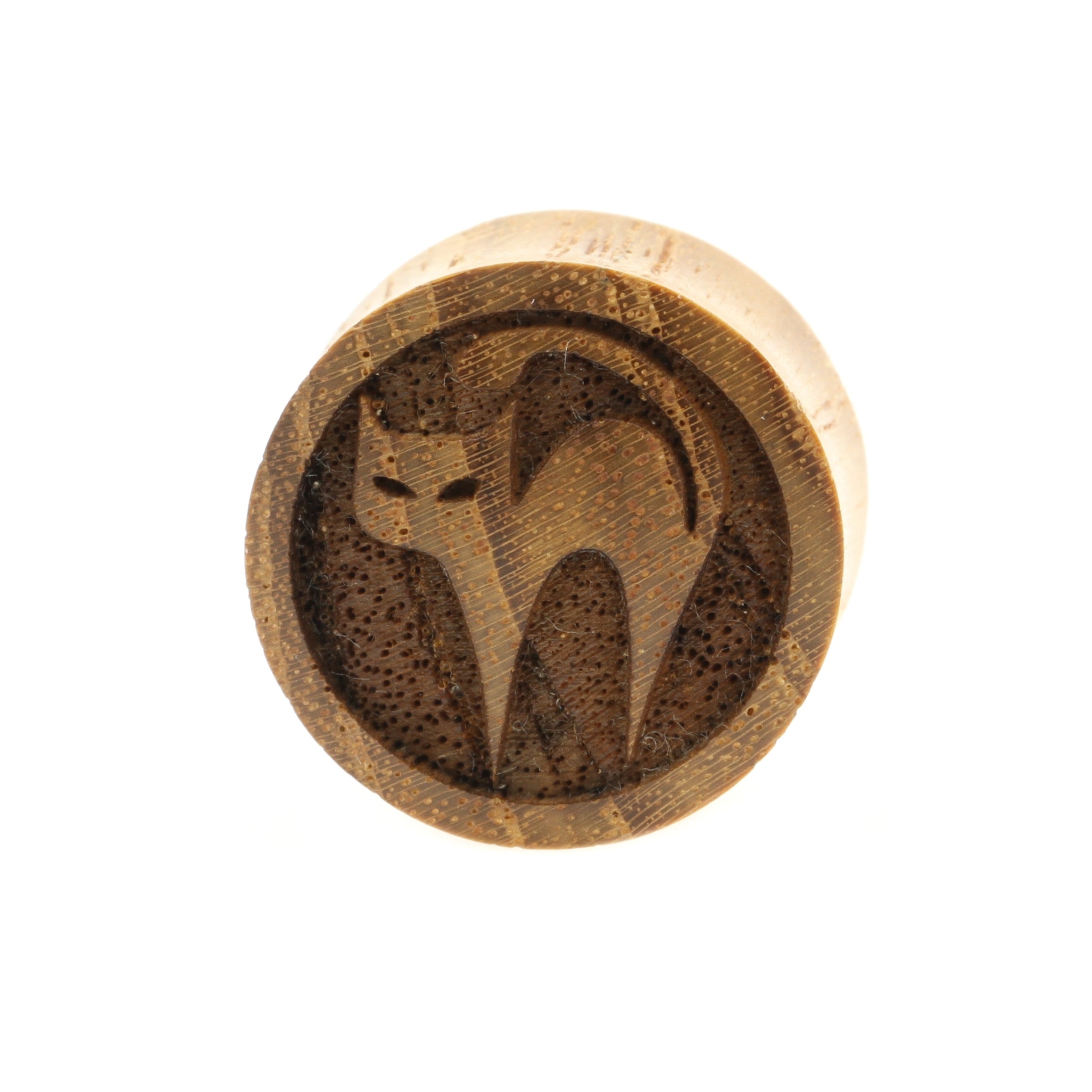 Wood Tabby Cat Plugs Brown