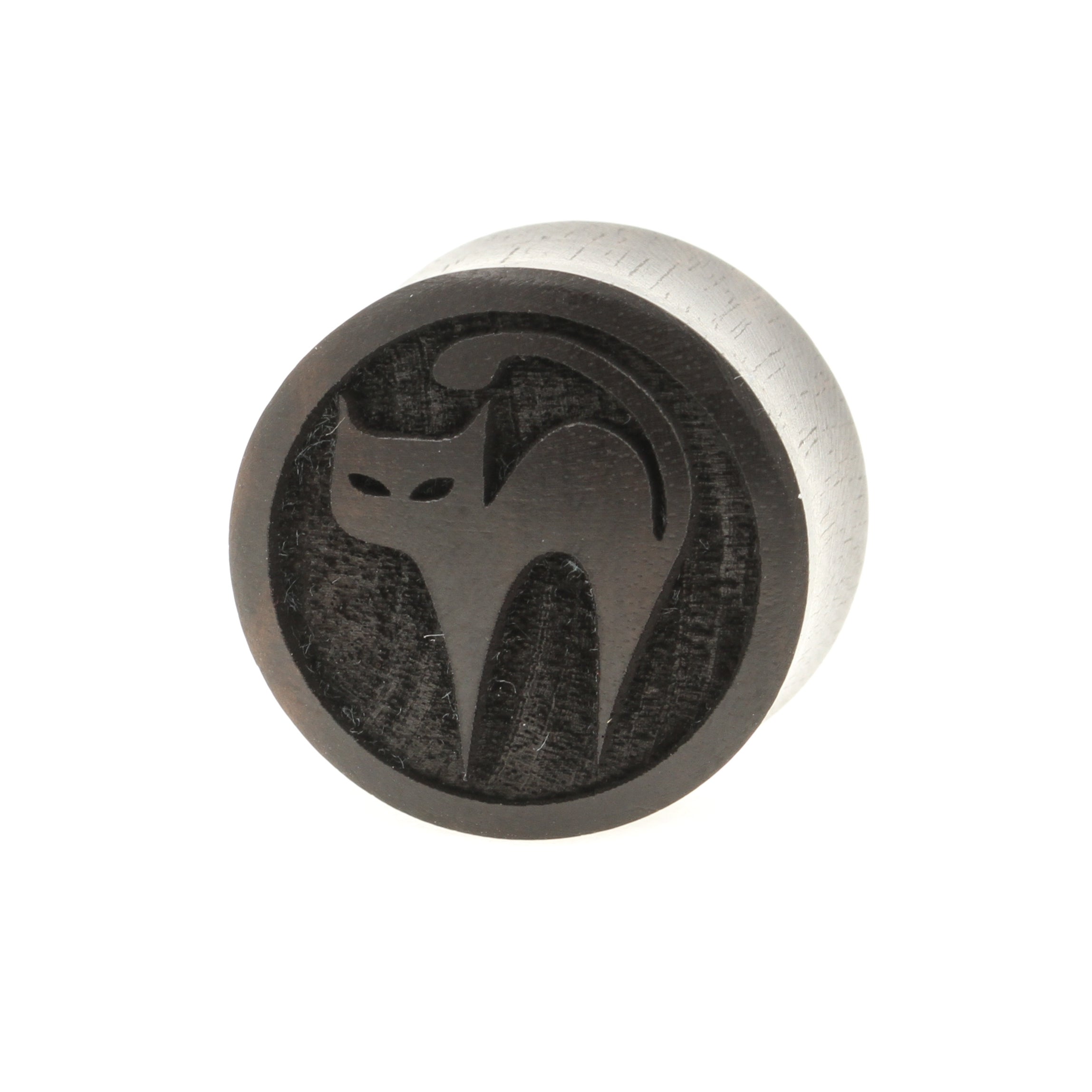 Wood Bombay Cat Plugs Black