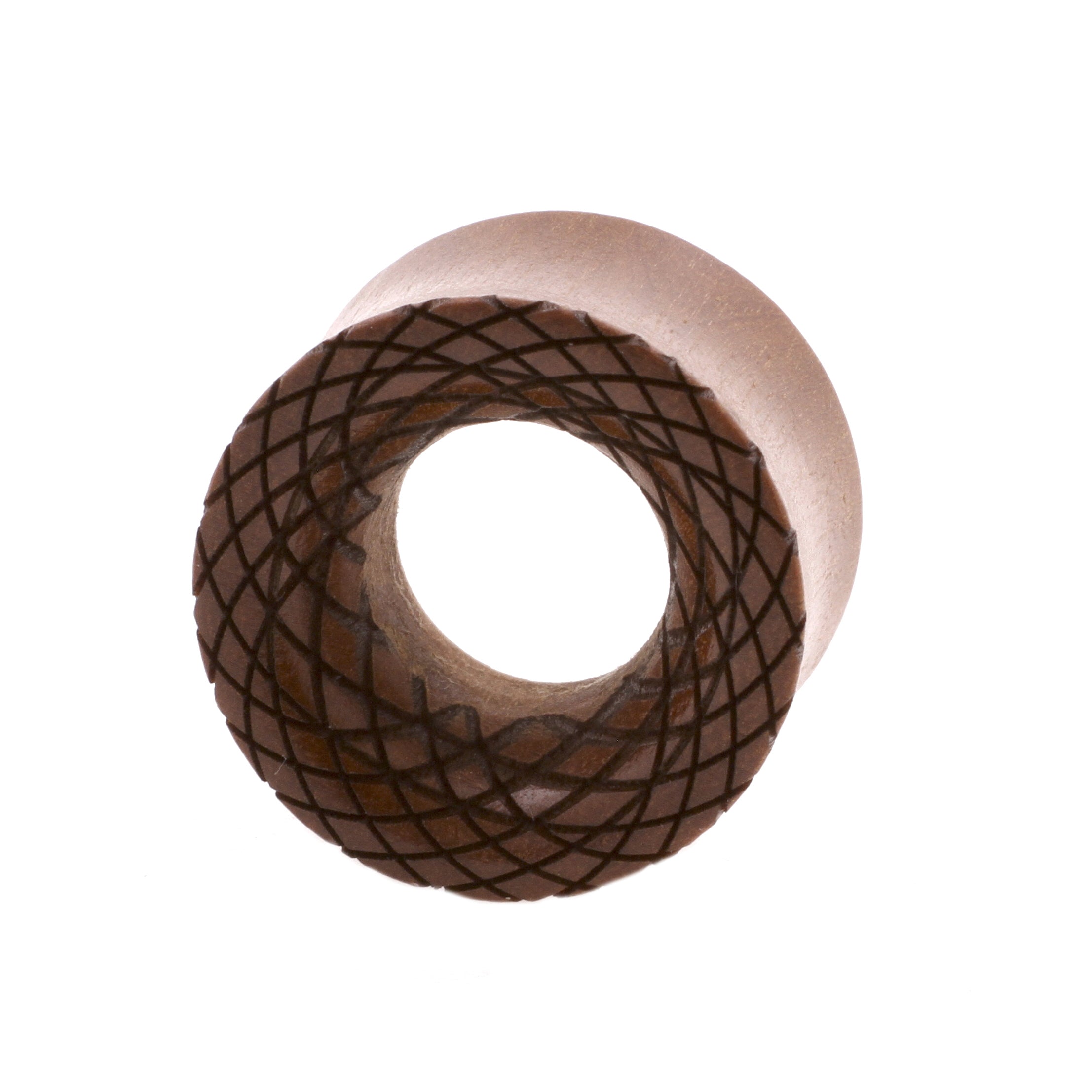 Wood Snakeskin Tunnels - Sawo Red Brown