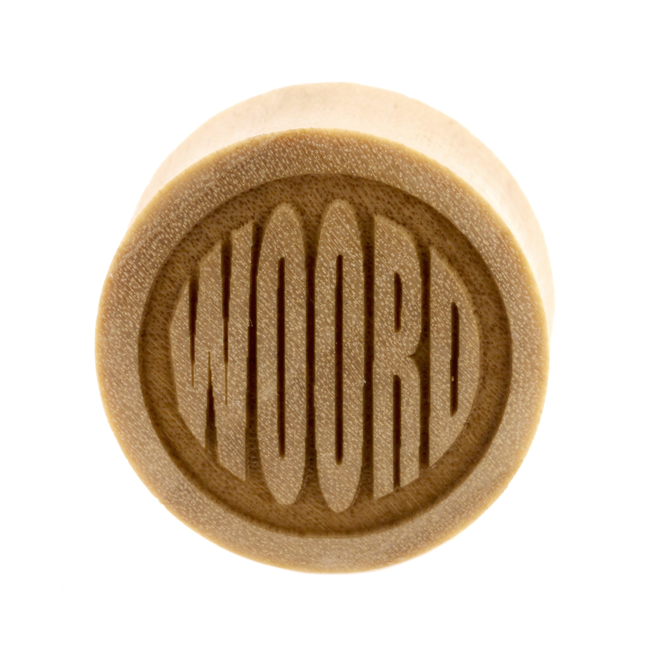 Wood Custom Word Plugs - Crocodile Light Brown