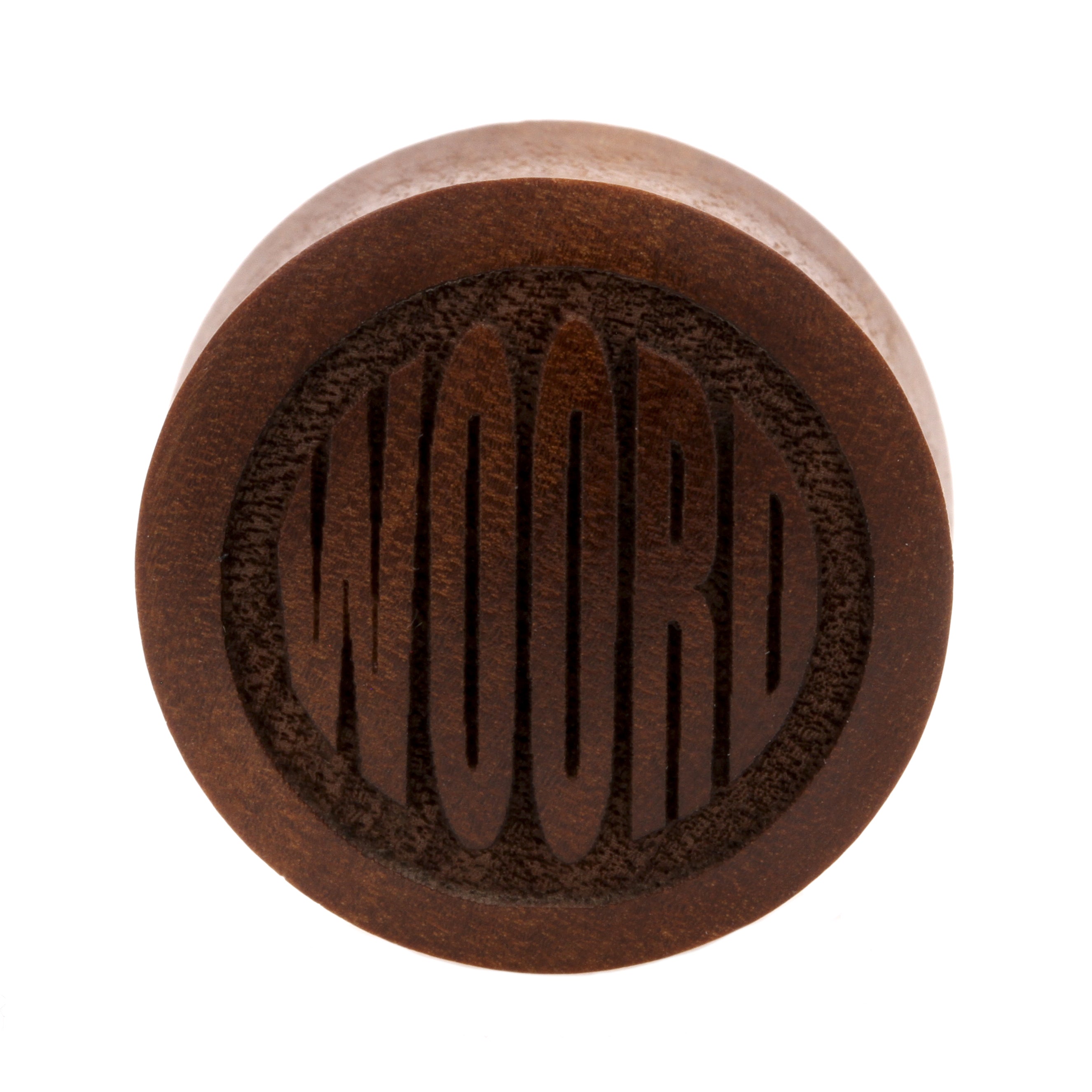 Wood Custom Word Plugs - Sawo Red Brown