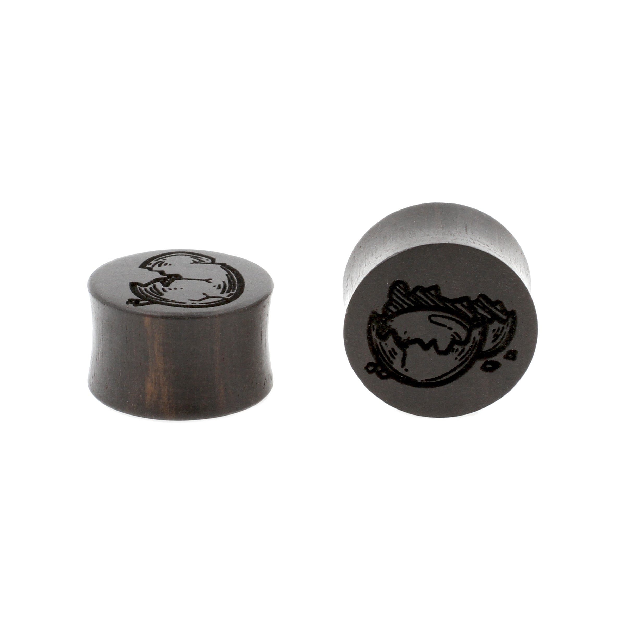 Wood Egg Plugs - Areng Black