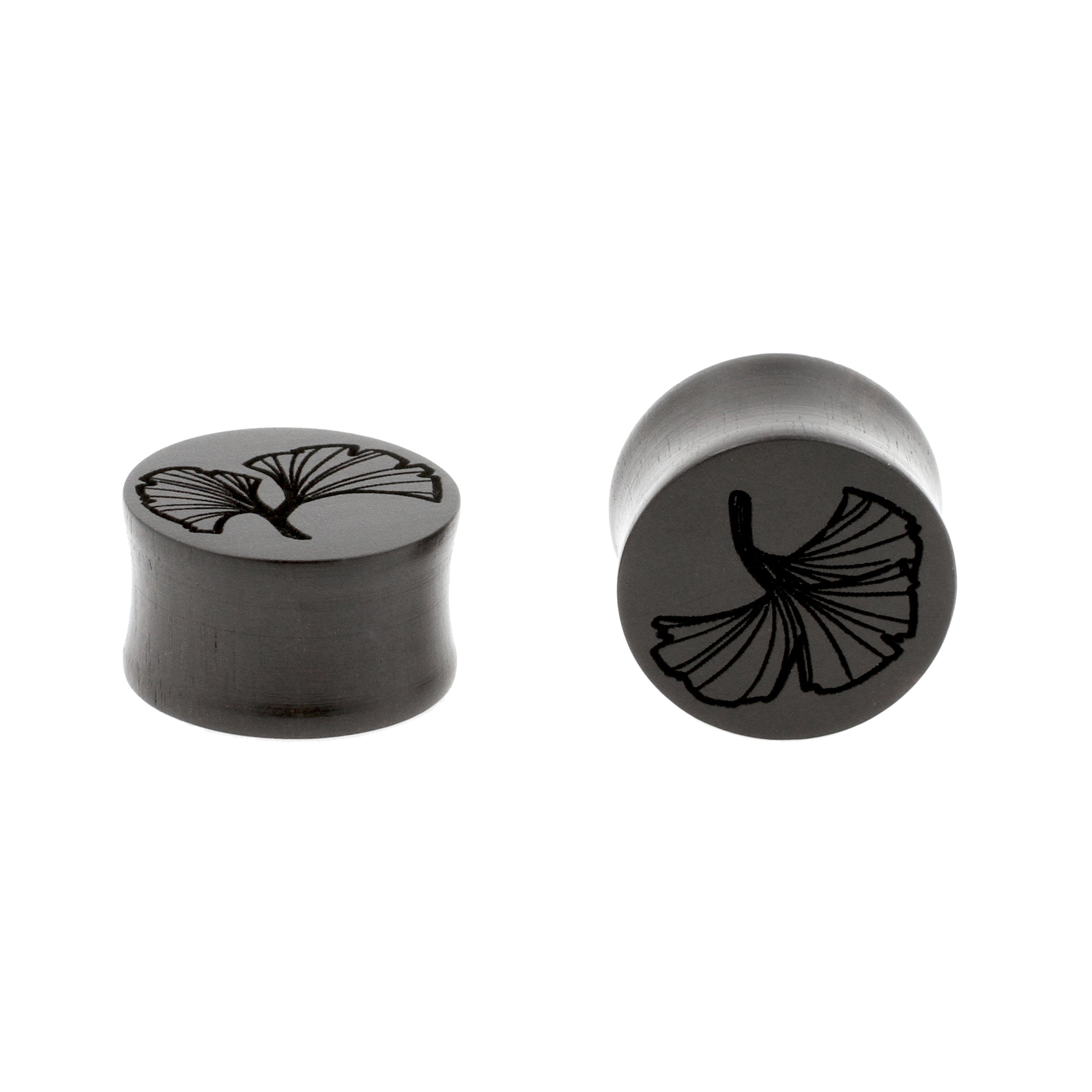 Wood Ginko Plugs - Areng Black