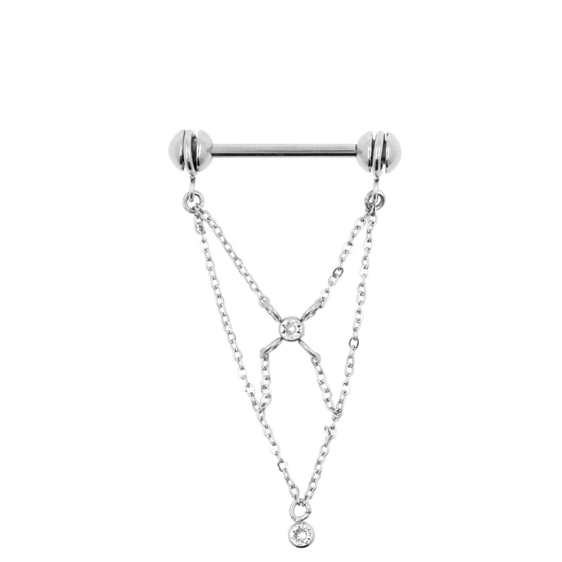 Nipple Barbell With Chain