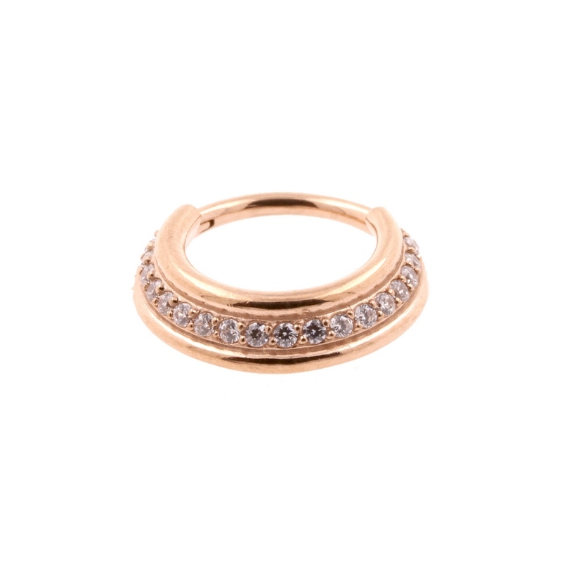 Jewelled Triple Click Ring Oplopend