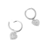 Ear Hoops - Zirkonia Heart