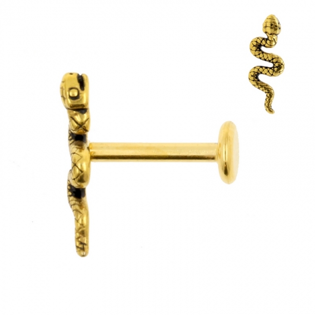 Snake labret outlet stud