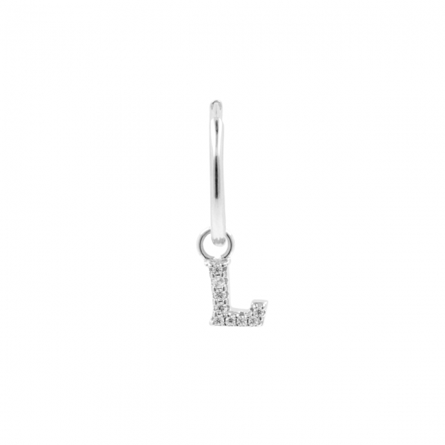 Alphabet Letter Earring - L