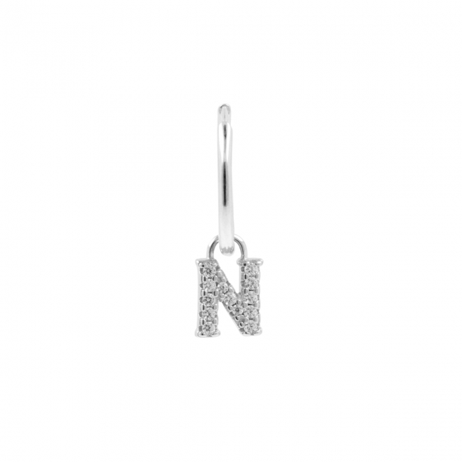 Alphabet Letter Earring - N