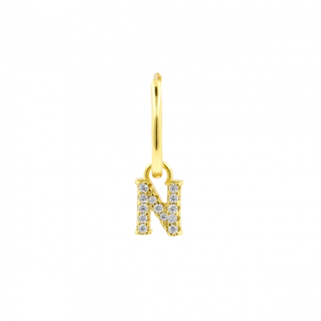 Alphabet Letter Earring - N