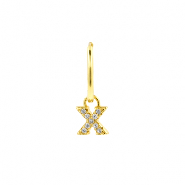 Alphabet Letter Earring - X